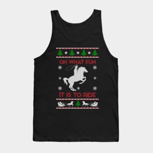 Horse Lover Ugly Christmas Sweater Gift Tank Top